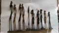 Бронзови Африкански фигури 8 броя, снимка 1 - Статуетки - 26429241