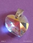 Сребърна висулка във формата на сърце с кристал SWAROVSKI Северно сияние 17542, снимка 4
