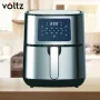 Фритюрник AirFryer Voltz, 1400W, 5.5 литра, Горещ въздух, Таймер, до 200°C, Сив, 2 ГОДИНИ ГАРАНЦИЯ, снимка 1