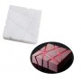 Квадрат на резки черти силиконов молд силиконова форма за пай кекс мус десерт сладкиш, снимка 1 - Форми - 33032762