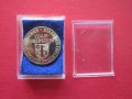 Уникална позлатена бижутерска монета плакет , снимка 4