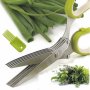 Ножица за свежи подправки и зеленчуци с четка за почистване