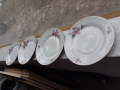 Лот чинии български порцелан с хубава шарка - 4 броя с печат, снимка 1