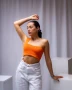 Дамски Топ цвят оранджев, снимка 2