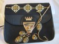 Промоция-Ръчно бродирана чанта Zara и официални бижута с мотиви с българска шевица