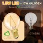 Нов комплект 2 броя LED Крушки E14 Топло Бяла 1.5W Винтидж Декоративна , снимка 2