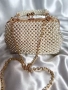 Дамска чанта ръчна изработка от перли цвят шампанско , снимка 10