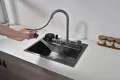 60см мултифункционална кухненска мивка с двоен водопад, снимка 3