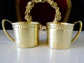 Позлатена чаша от месинг 160 мл.,стил Луи XVI , снимка 2