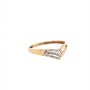 Златен дамски пръстен 1,10гр. размер:56 14кр. проба:585 модел:21634-5, снимка 3