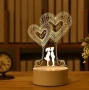 3D LED лампа коледа,love,happy birthday, мече,рози,сърца,коледа, снимка 8