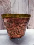 Старинна кашпа мед и месинг - ръчна изработка , снимка 2