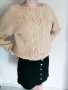Ръчно плетен пуловер с аранови елементи , снимка 6