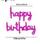 Happy Birthday розов циклама надпис рожден ден Балони фолио фолиеви балон парти, снимка 2