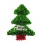 3228 Обемна коледна елха от гирлянд с надпис Merry Christmas, 34см, снимка 1 - Декорация за дома - 38511759