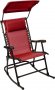 Сгъваем люлеещ се стол със сенник Amazon Basics - червен, снимка 1 - Столове - 39024119