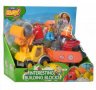 Детски конструктор с големи части с фигури (трактор за пътни ремонти)