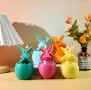 3D Три модела Великденски заек зайче в яйце Силиконов молд форма калъп за свещи гипс сапун , снимка 3