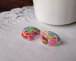 Цветни Обеци от Смола с Плодчета Ръчно Изработени Обеци Обеци от Бижутерска Смола Обици Handmade , снимка 4