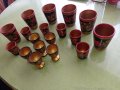 Дървени чаши пълен комплект, снимка 1 - Колекции - 35257500