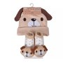 Комплект за новородено, шапка и чорапи, кученце, снимка 1 - Шапки, шалове и ръкавици - 43394089