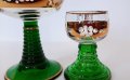 Немски златни чаши за вино и ракия сервиз , снимка 4