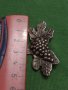 Метална брошка Грозд върху листо пластика много красив дизайн 26236, снимка 8