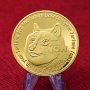 10 Dogecoins / 10 Догекойна Монета ( DOGE ) - Gold, снимка 2