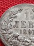 СРЕБЪРНА МОНЕТА 1 лев 1891г. ФЕРДИНАНД първи КНЯЗ БЪЛГАРСКИ за КОЛЕКЦИЯ 36509, снимка 7