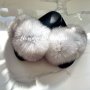 Бели пухени чехли удобни и практични, снимка 1 - Чехли - 40347898