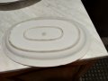 Порцеланово плато поднос от соца на СИП Стойко Иванов Пеев Белослав 390х260мм, снимка 8
