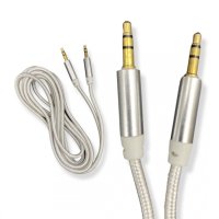 AUX кабел за музика с 2 пина, Сив, 2M, снимка 1 - Кабели и адаптери - 43042969