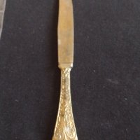 Стар цинков нож красива орнаментика с маркировка ITALY за КОЛЕКЦИОНЕРИ 42155, снимка 1 - Други ценни предмети - 43850038
