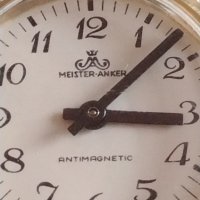 Стар механичен часовник MEISTER ANKLER ANTI-MAGNETIC с позлатена рамка за КОЛЕКЦИЯ 43088, снимка 8 - Други ценни предмети - 43905527