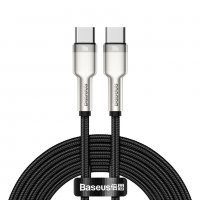 USB-C кабел BASEUS към Type-C 5A, 100W, 2m – черен, снимка 2 - USB кабели - 32942038