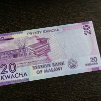 Банкнота - Малави - 20 квача UNC | 2012г., снимка 3 - Нумизматика и бонистика - 26243613