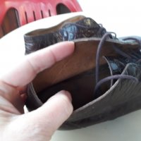 Италиански обувки,боти  естествена кожа шоколадовокафяв цвят, снимка 3 - Дамски ежедневни обувки - 28116864