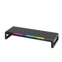 Стойка за монитор за бюро Marvo DZ01 с 4 USB порта и RGB Подсветка 520 x 198 x 80 мм, снимка 1 - Друга електроника - 40772883