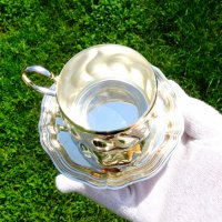 Посребрена чаша с чиния Quist W.Germany , снимка 8 - Чаши - 33341119