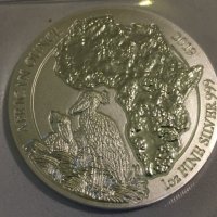 Сребро 1 oz Китоглава чапла Руанда 2019, снимка 2 - Нумизматика и бонистика - 38448098