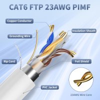 ikbc Ethernet кабел 30m, FTP Cat 6, 23AWG RJ45 (30 щипки), снимка 3 - Кабели и адаптери - 44050689