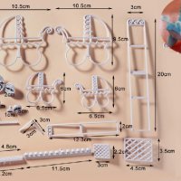 сет за Бебешка количка колички пластмасови резци форми украса фондан торта декор, снимка 1 - Форми - 27866407