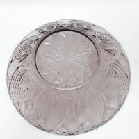 Стара стъклена фруктиера, цветно виолетово стъкло(13.2), снимка 7 - Антикварни и старинни предмети - 43581548