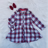 Карирана рокля H&M 2-3 години , снимка 1 - Детски рокли и поли - 39081932