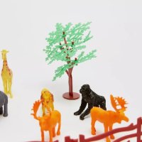 12 бр малки зоо диви джунгла сафари животни пластмасови фигурки играчки за игра и украса торта, снимка 7 - Фигурки - 40430859