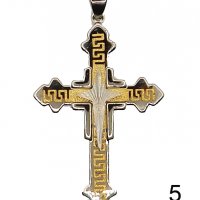 Кръст от медицинска стомана 316L, с цирконий - различни цветове, снимка 5 - Колиета, медальони, синджири - 38147607
