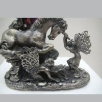 Стара красива метална скулптура- Подарък на магическата сила - Англия, снимка 14 - Антикварни и старинни предмети - 27615651