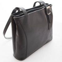 Черна дамска чанта с катарама Valentina, снимка 3 - Чанти - 43127752