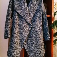 Дамско сиво палто букле H&M DIVIDED, снимка 1 - Палта, манта - 43142206