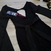 НОВА черна блуза с леко изрязан гръб на намаление , снимка 5 - Блузи с дълъг ръкав и пуловери - 27615845